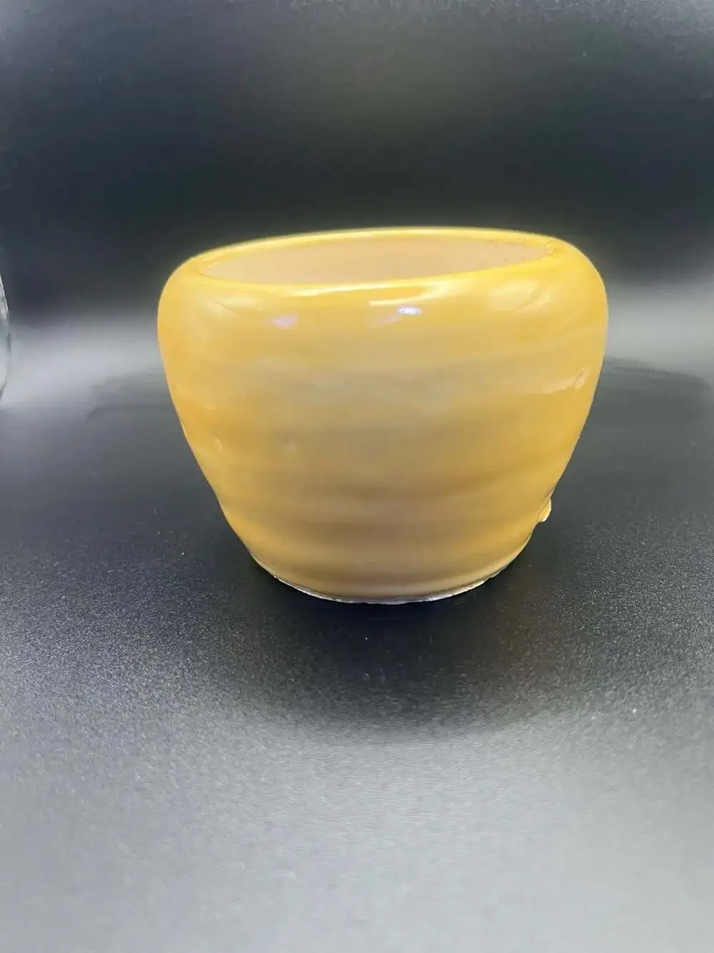MRL Yellow Glazed Ceramic Small Planter Pot